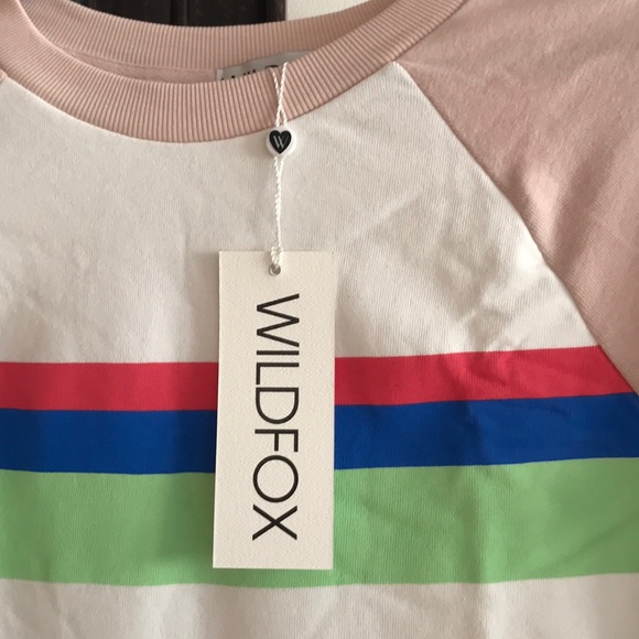 NWT Wildfox Mellow Stripe Sweatshirt - Picture 3 of 3